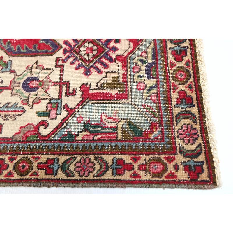 ECARPETGALLERY Hand-knotted Antalya Vintage Red Wool Rug - 6'4 x 9'0