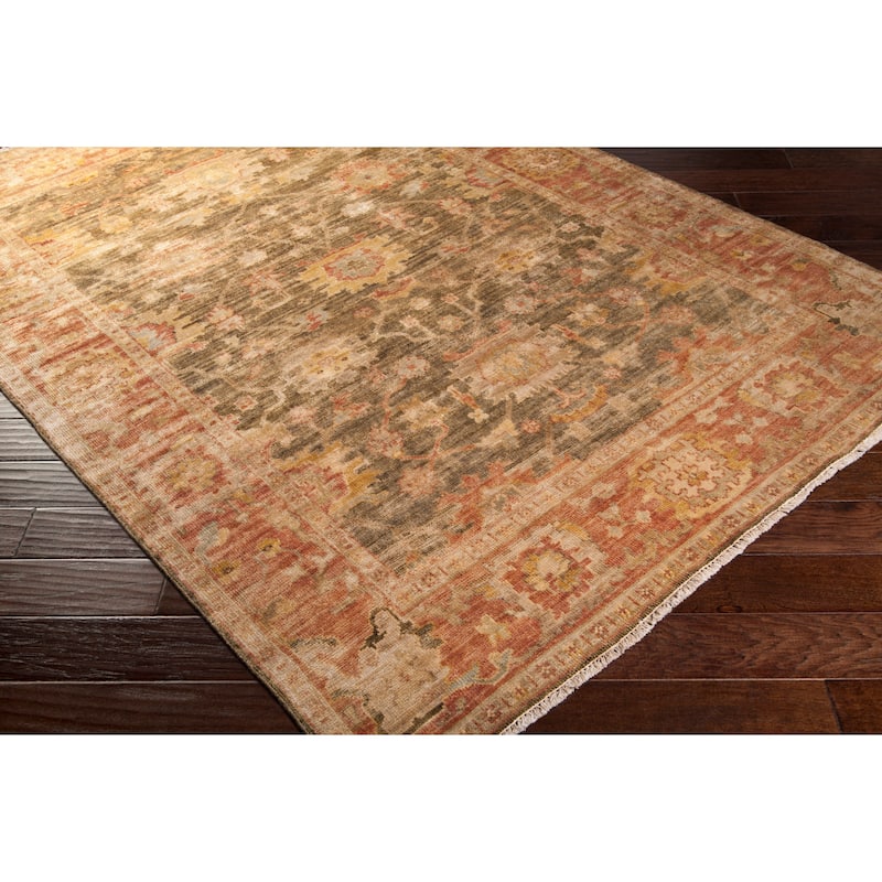 Hand-knotted Pownal Brown Wool Area Rug - 3'6" x 5'6" - 3'6" x 5'6"