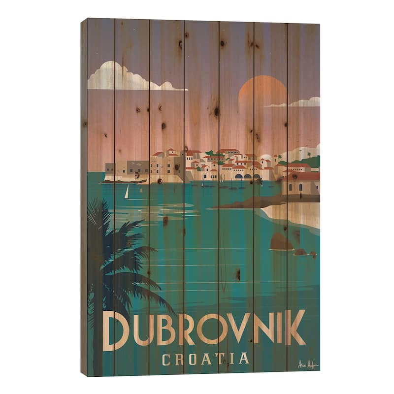 Dubrovnik Print On Wood by IdeaStorm Studios - Multi-Color - 40x26x1.5
