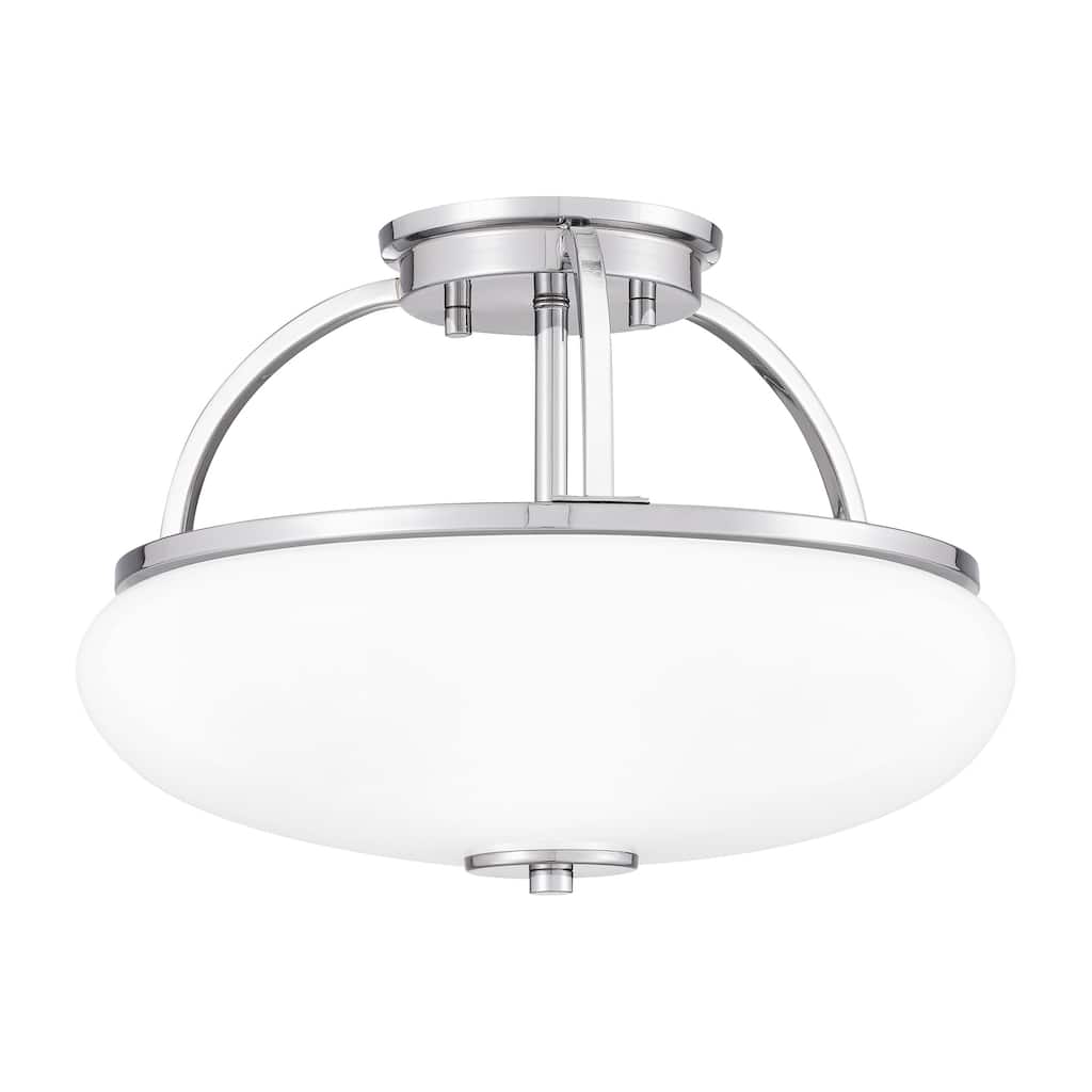 Easton 3-Light Polished Chrome Semi-Flush Mount