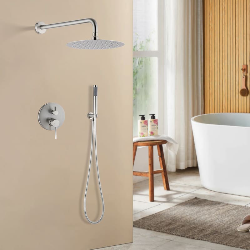 Topcraft Wall Mount Rain Shower System with Hand Shower
