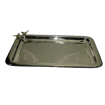 Elegance Love Birds Rectangular Tray: 16.75 x 12"