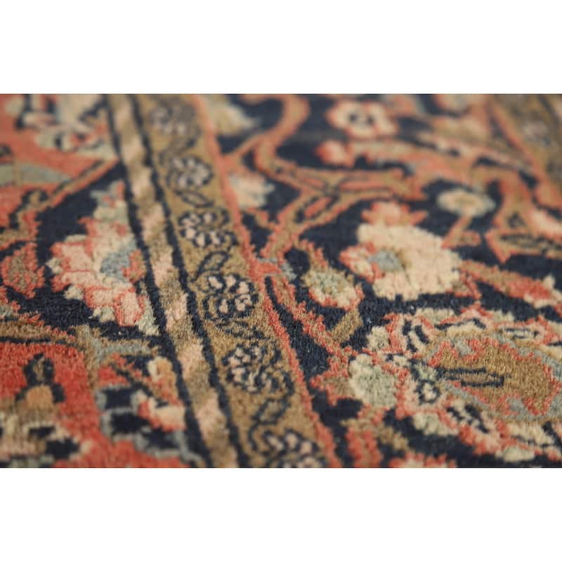 Hand Knotted Oriental 100% Wool Carpet Traditional Floral Oranges & Rust Kashan Area Rug - 6' 5'' X 4' 4''