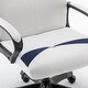 preview thumbnail 3 of 4, White Navy Ergonomic Height Adjustable Office Chair