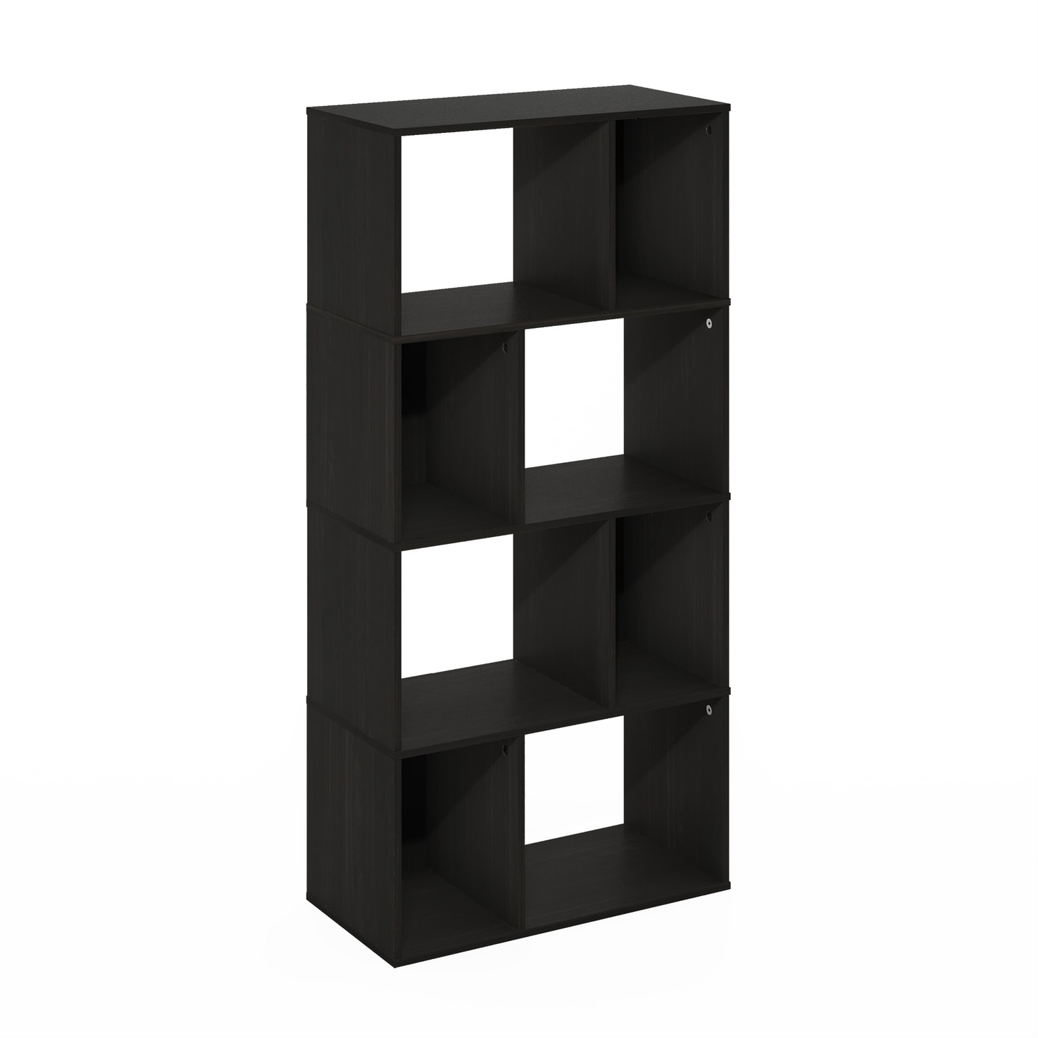 49.98 in. Tall Espresso Wood 8-Shelf Bookcase