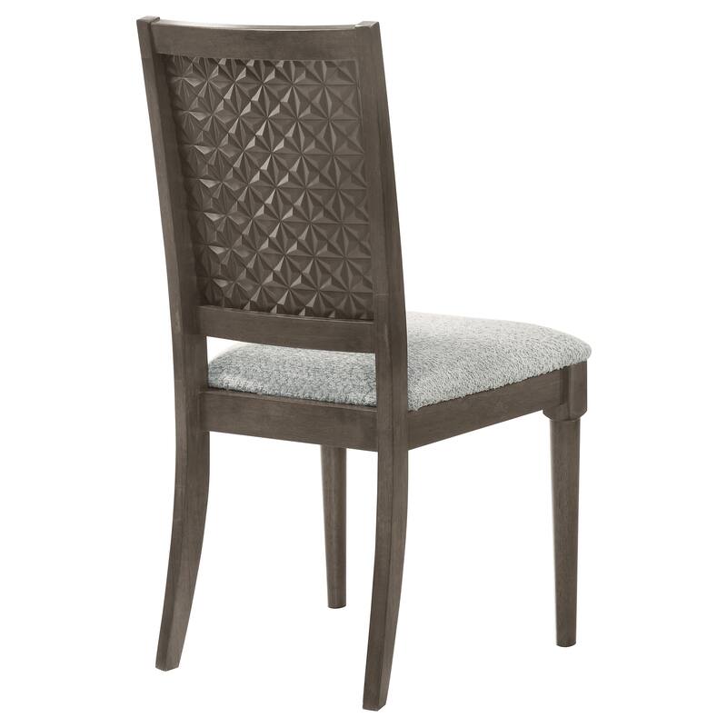 Perkins Dark Brown Upholstered Dining Side Chair (Set of 2)
