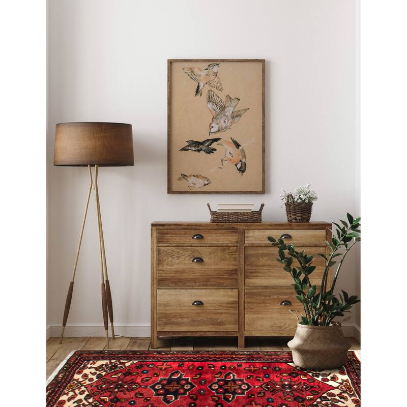 ECARPETGALLERY Hand-knotted Andelz Red Wool Rug - 3'3 x 4'9