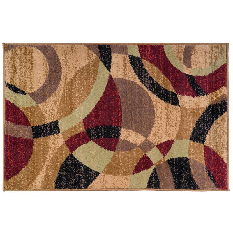 World Rug Gallery Geometric Circles Area Rug