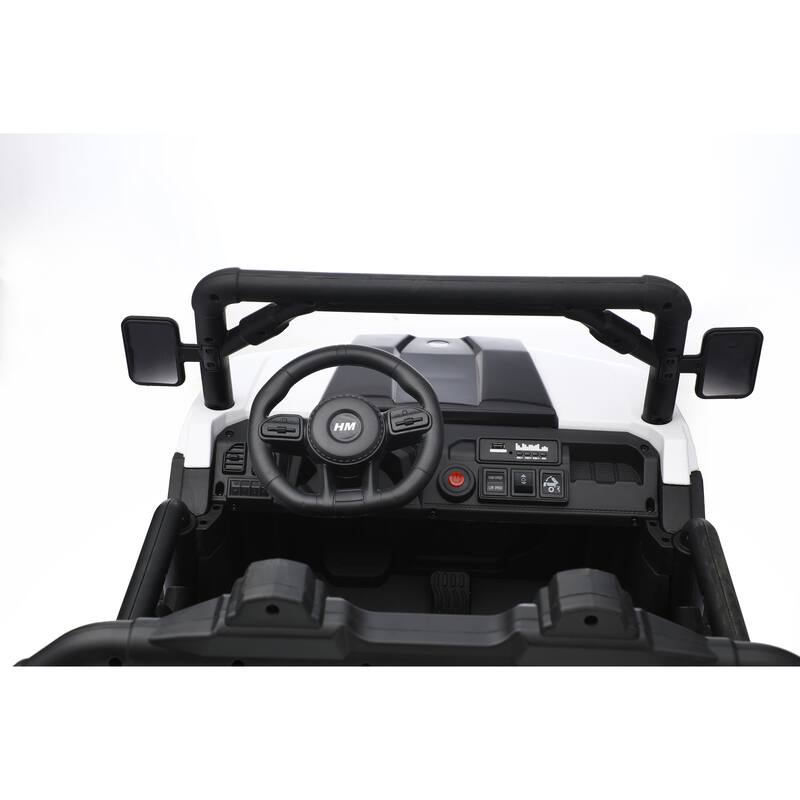 24V 2 Seater Ride on Dump Truck, 4WD 6-Wheel Ride on Toys with Remote Control, Ride on UTV Car with Electric Dump Bed