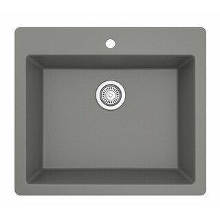 Karran Top Mount 25 in. Single Bowl Quartz Kitchen Sink