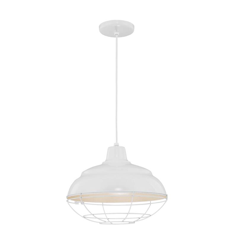 R Series 1-Light Cord Hung Warehouse - White - 14