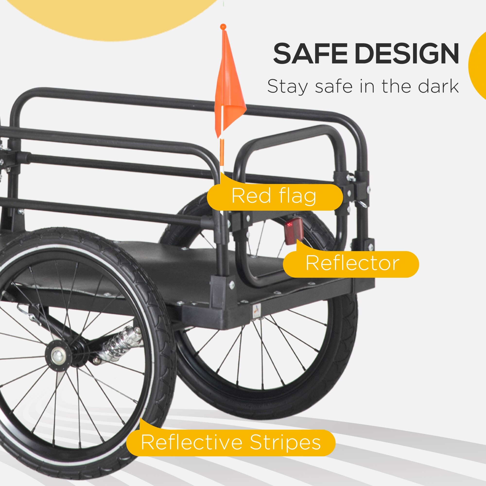Aosom foldable discount bike cargo trailer