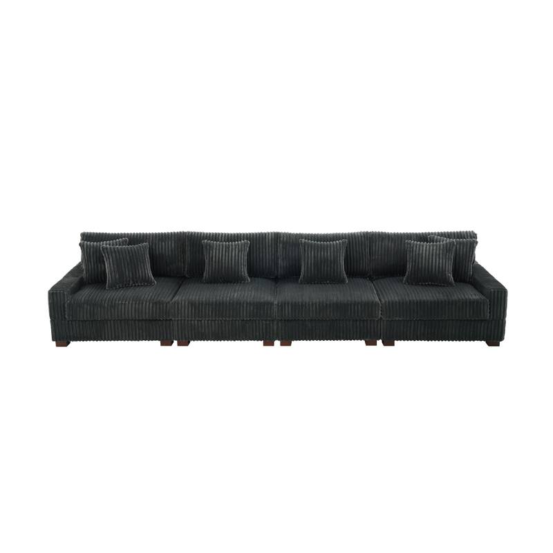 Anne 150" W Oversized Upholstered Modular Sectional Sofa