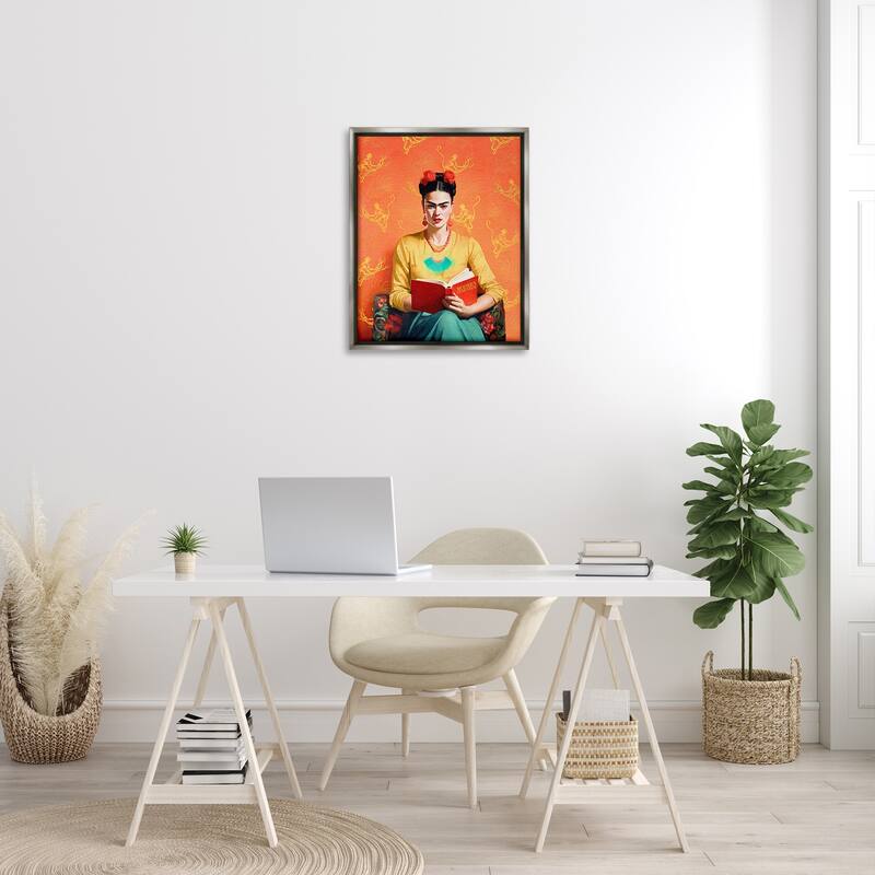Stupell Modern Frida Kahlo Framed Floater Canvas Wall Art Design by Amanda Greenwood