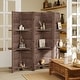 preview thumbnail 10 of 41, HOMCOM 5 Panel 67" Tall Wood Room Divider, Privacy Screen with 3 Display Shelves, and Folding Storage for Bedroom or Home Office Brown