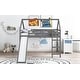 preview thumbnail 4 of 7, L-Shaped Twin over Full Bunk Bed and Twin Size Loft Bed - Built-in Desk and Safety Guardrail - Kids' Furniture