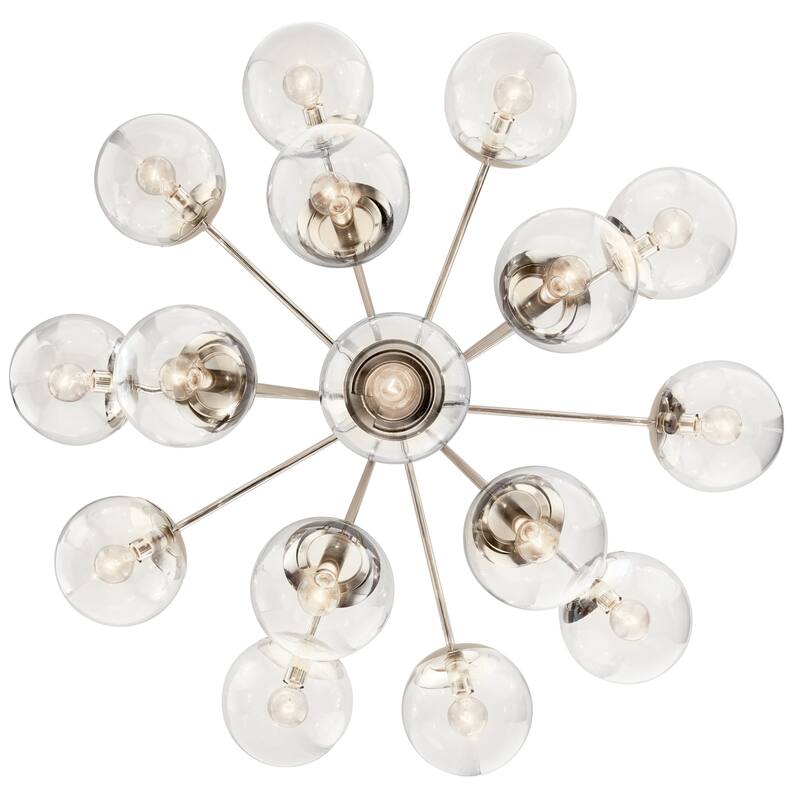 Kichler Lighting Silvarious Clear Glass Convertible Chandelier