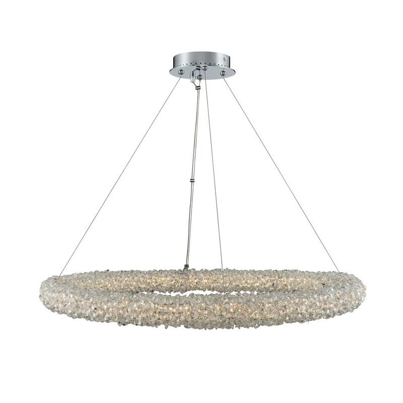 Allegri 035553-FR001 Lina 32" Wide LED Ring Chandelier with Firenze - Chrome
