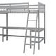 preview thumbnail 6 of 28, Wood Twin L-Shaped Loft Bed with Desks, Ladder, No Box Spring, Grey