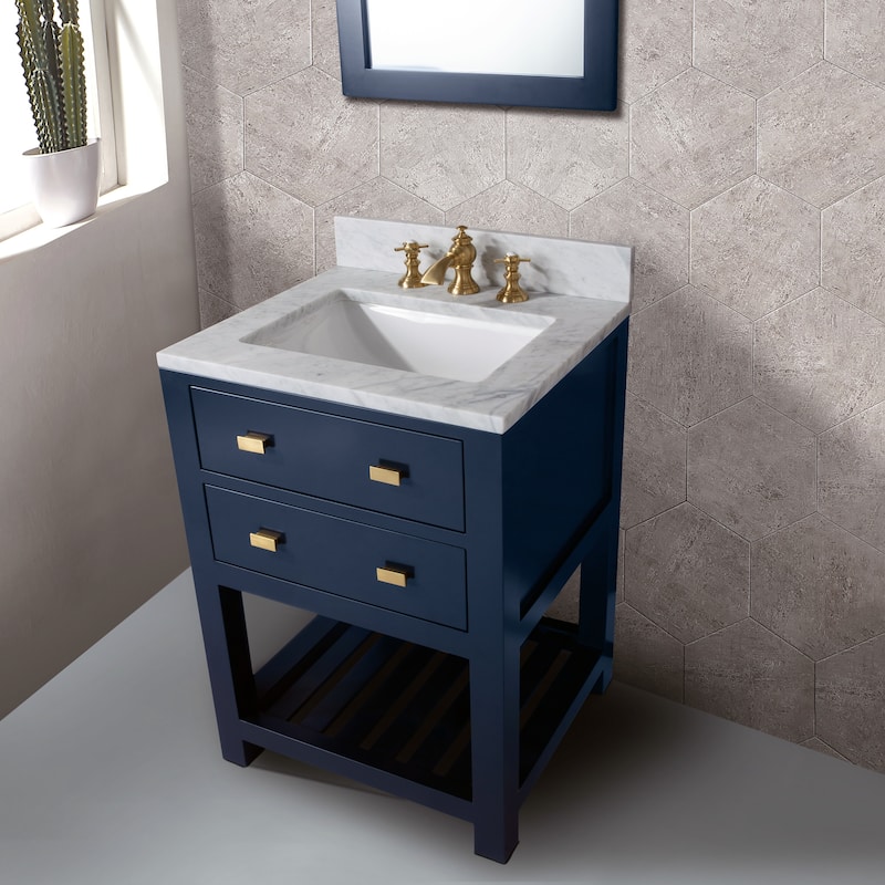 Monarch Blue 24-inch Single Sink Bathroom Vanity From The Madalyn Collection