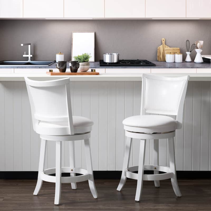Wesley Swivel Counter Height Barstools, Set of 2