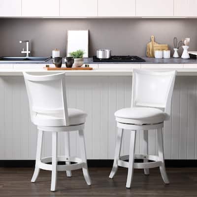 Wesley Swivel Counter Height Barstools, Set of 2
