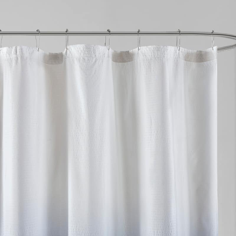 Madison Park Loire Ombre Printed Seersucker Shower Curtain