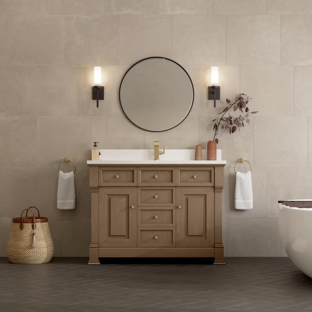 Brookfield 48" Single Vanity, Pecan