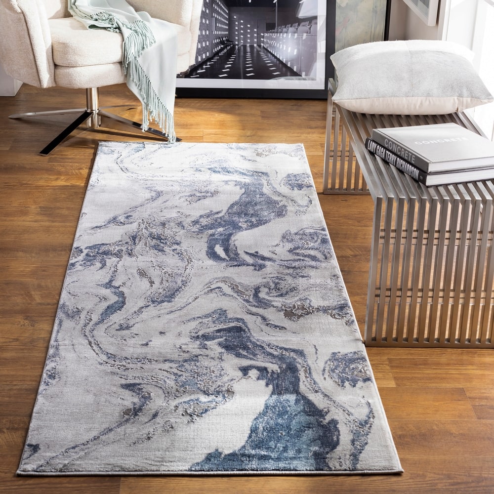 Livabliss Auria Modern Swirl Area Rug