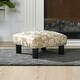 preview thumbnail 45 of 130, The Curated Nomad Performance Fabric Stardust Square Upholstered Footstool Ottoman