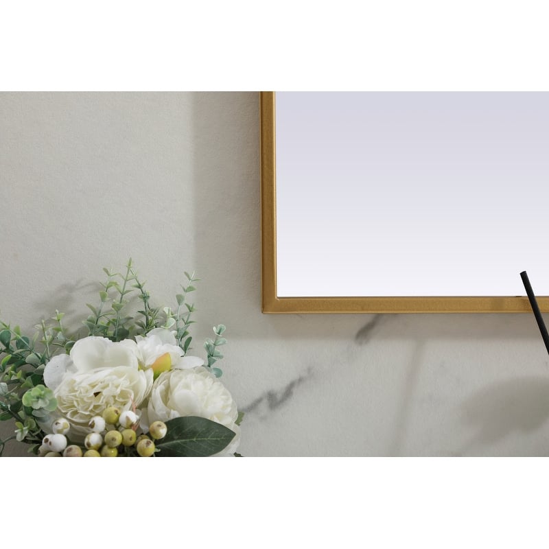 Indigo Home Metal Frame Arch Mirror 36x34 Inch