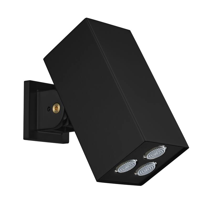 Wall-mounted adjustable showerhead - Rectangle multi-spray - Matte Black