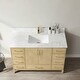 preview thumbnail 5 of 10, Zaragoza 48" Vanity in Washed Ash with Countertop Without Mirror