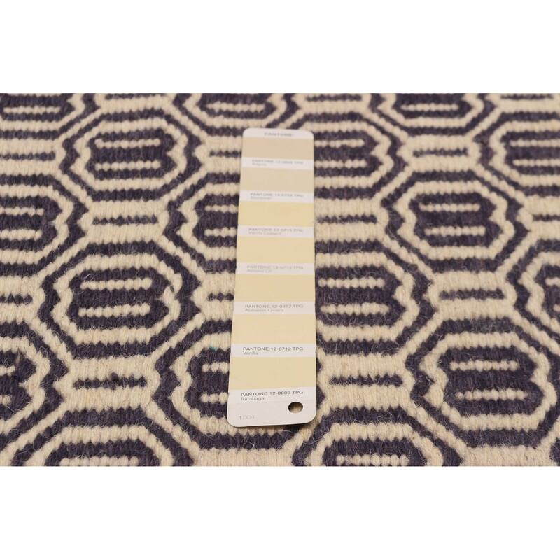 Nevada Cream, Purple Kilim 5'0" x 7'8" - 5'0 x 7'8