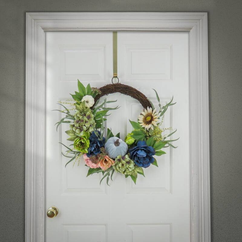 National Tree Company 2 ft. Floral Decorated Harvest Wreath - 2 ft