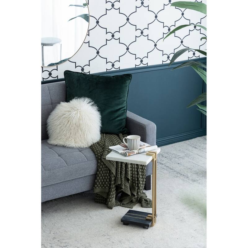 GDFStudio - Luxe C-Shaped Side Table - Chic, Functional, and Stylish Accent Piece - 22.8"