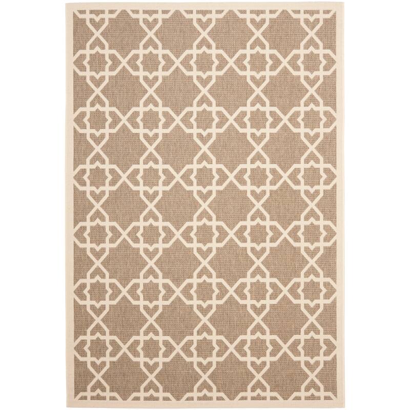 SAFAVIEH Courtyard Hanifa Trellis Indoor/ Outdoor Waterproof Patio Backyard Rug
