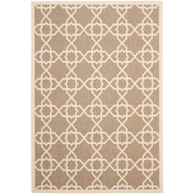 SAFAVIEH Courtyard Lawanda Trellis Indoor/ Outdoor Waterproof Patio Backyard Rug