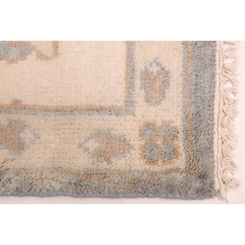 ECARPETGALLERY Hand-knotted Royal Oushak Light Denim Blue Wool Rug - 9'1 x 11'9