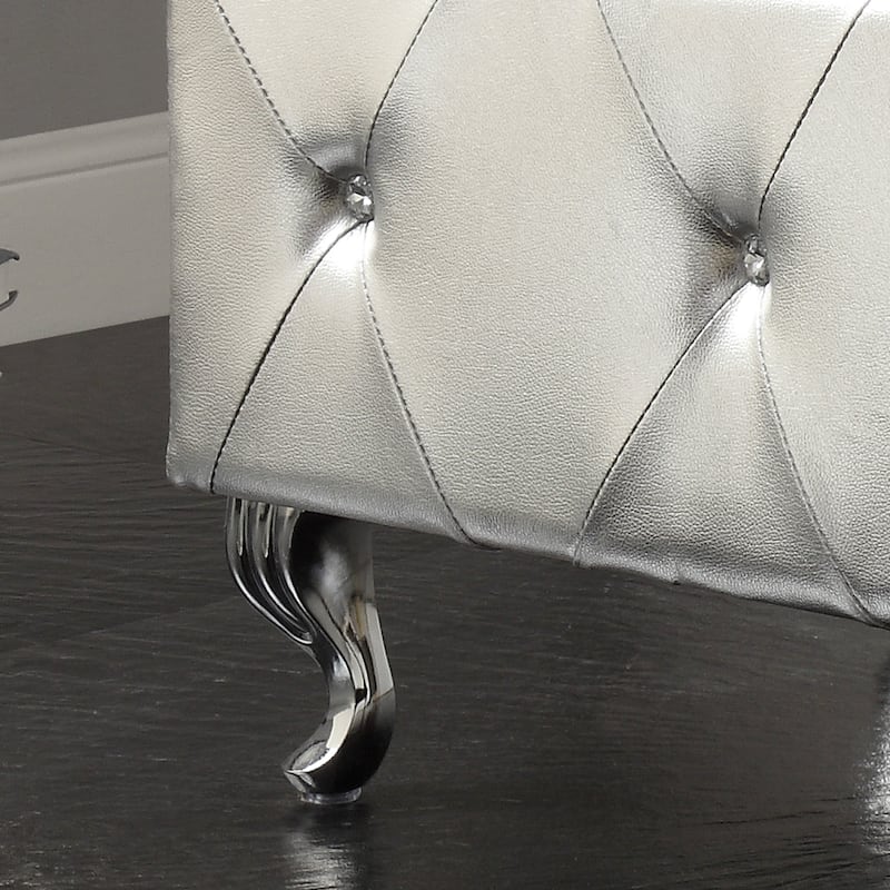 Upholstered Tufted Storage Bench