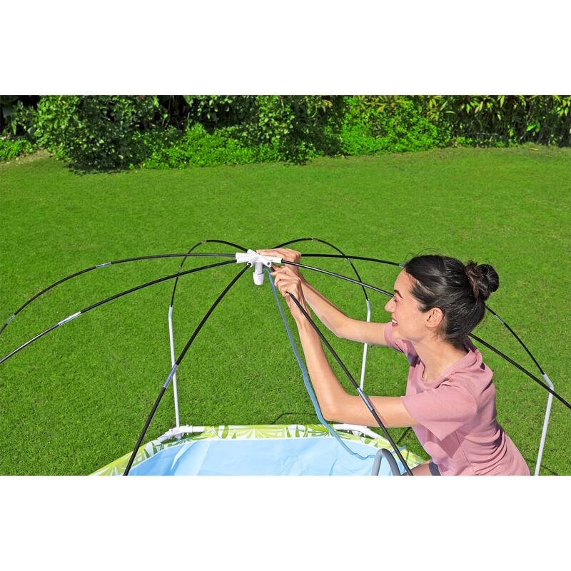 H2OGO!Splash-In-Shade Play Pool - 8' x 20" - 446 , UV Safe Shade Cover With Water Mister, Kids Pool