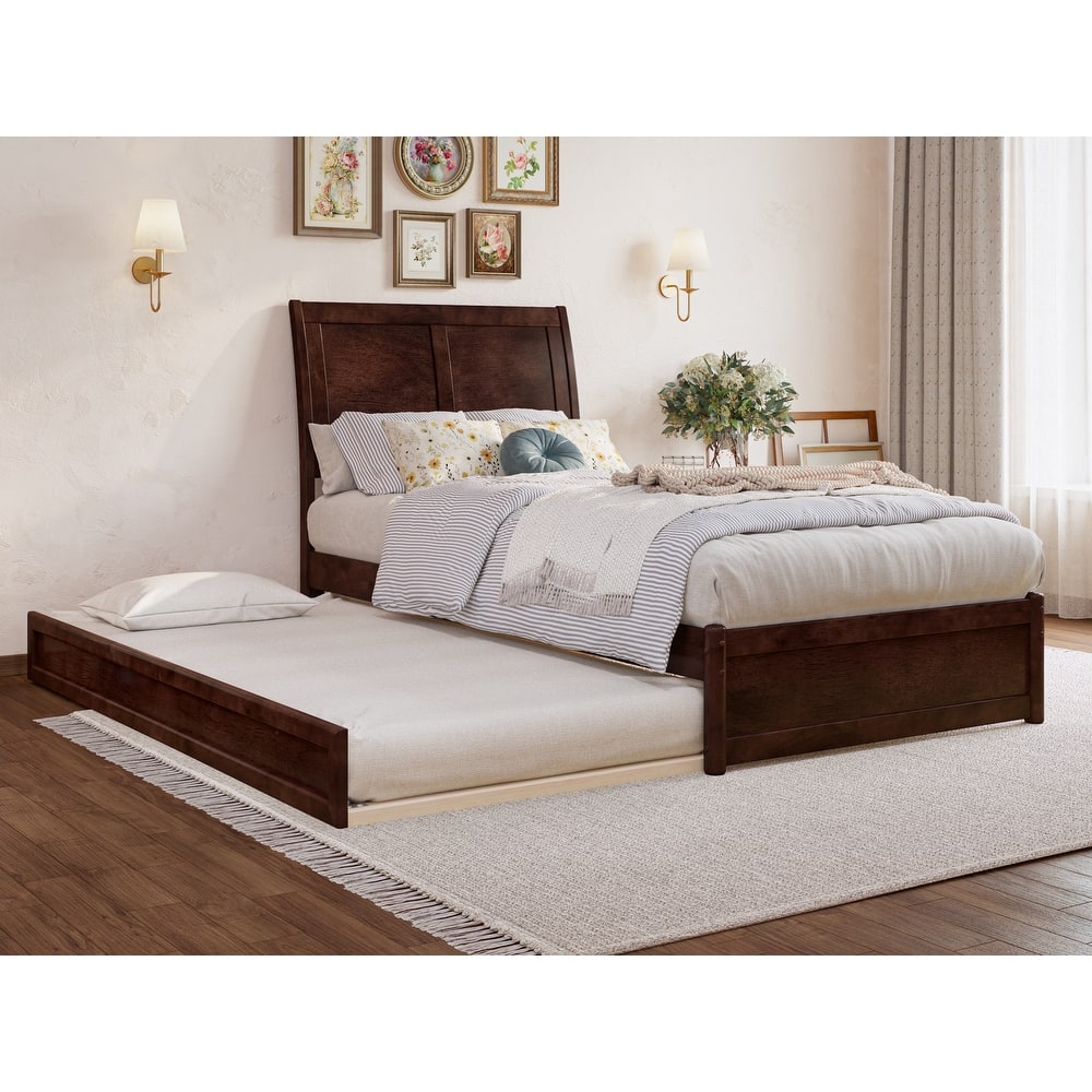 Andorra Platform Bed with Panel Footboard and Twin XL Trundle