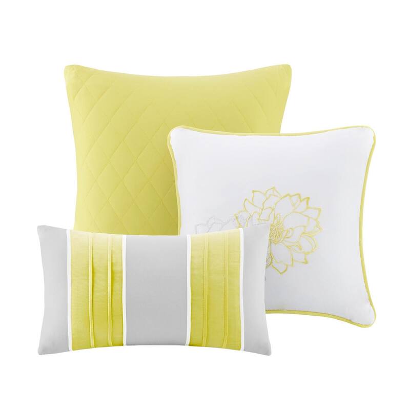 GDF Studio - Lola Printed Cotton Sateen Comforter Set with Decorative Pillows