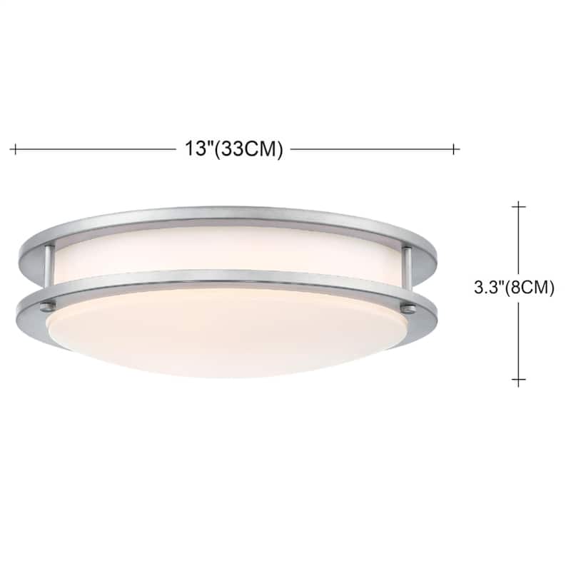 Hanz 13 inch. Selectable LED 2700K, 3000K,3500K, 4000K, 5000K Flush Mount Ceiling Light(2 pack)