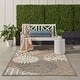 preview thumbnail 57 of 150, Nourison Aloha Floral Modern Indoor/Outdoor Area Rug 3'6" x 5'6" - Cream/Grey