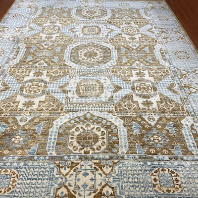 HERAT ORIENTAL Handmade Indo Mamluk Wool Rugs - 10'1" x 13'11"