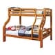 preview thumbnail 8 of 8, Biff Transitional Twin over Full Solid Wood Bunk Bed with Ladder by Furniture of America