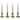 Set of 4 White and Gold LED C5 Flickering Christmas Candle Lamps with Timer 8.5"