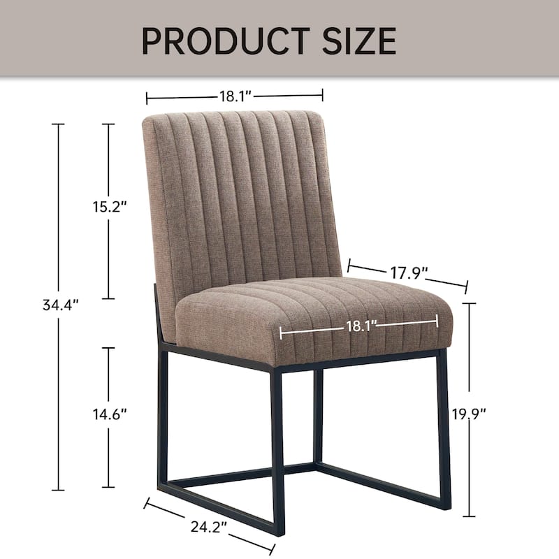 Mid Century Modern Dining Chair with Black Metal Legs