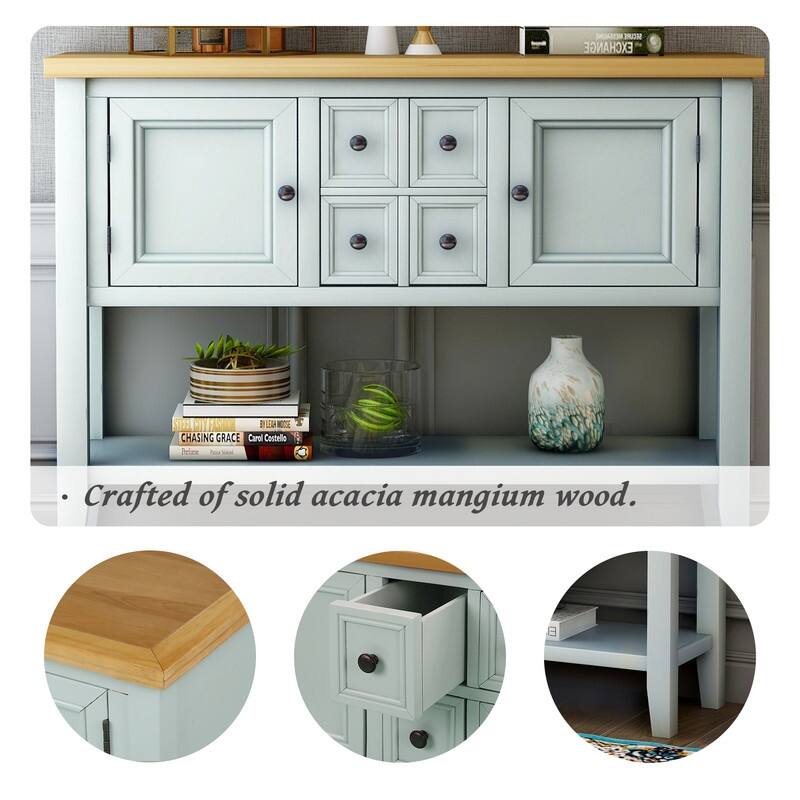 46" Console Sofa Table Sideboard with Storage Drawers Cabinets & Shelf